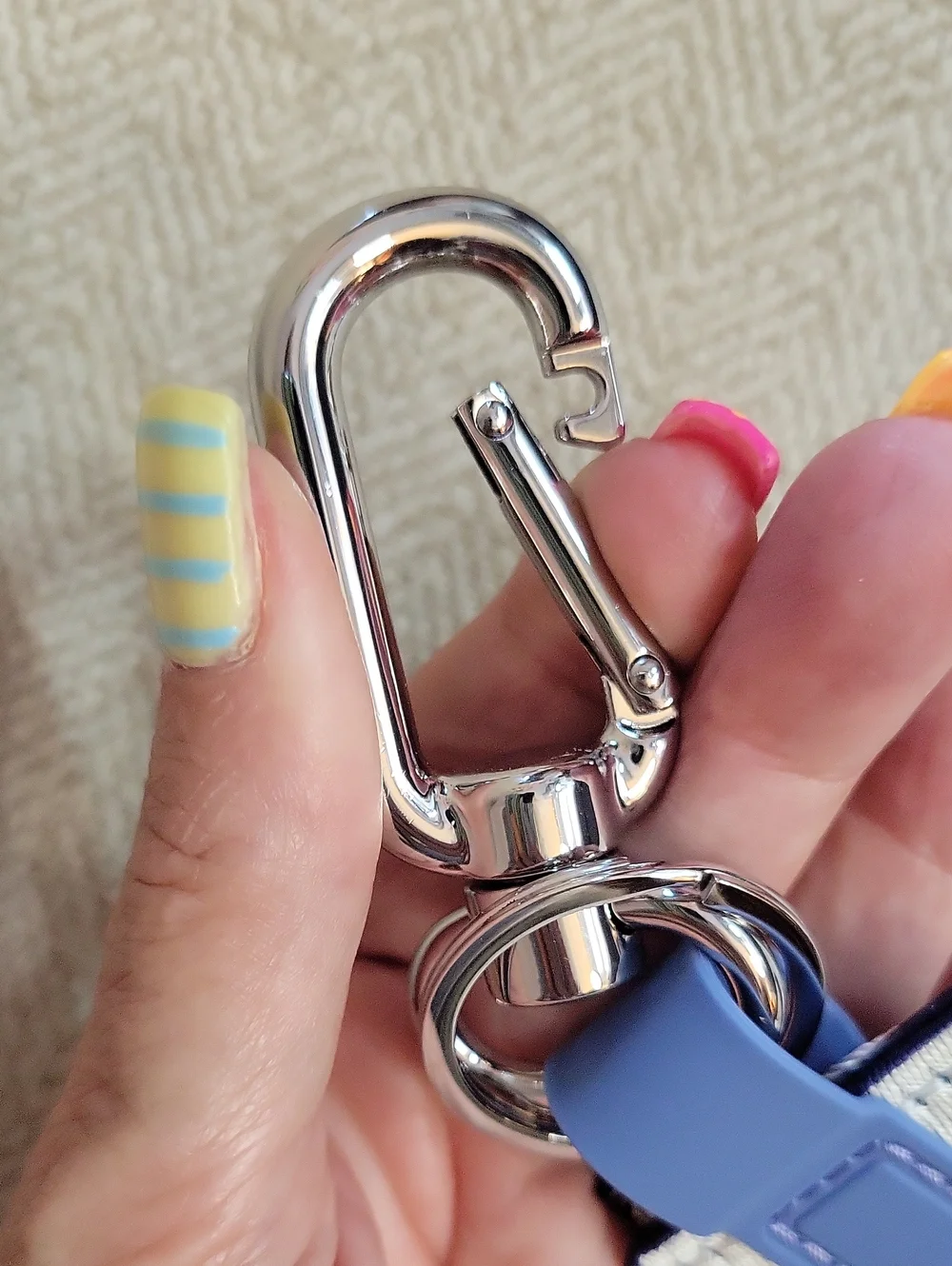 Lululemon Never Lost Keychain Strap in Clubhouse Blue Reflective
